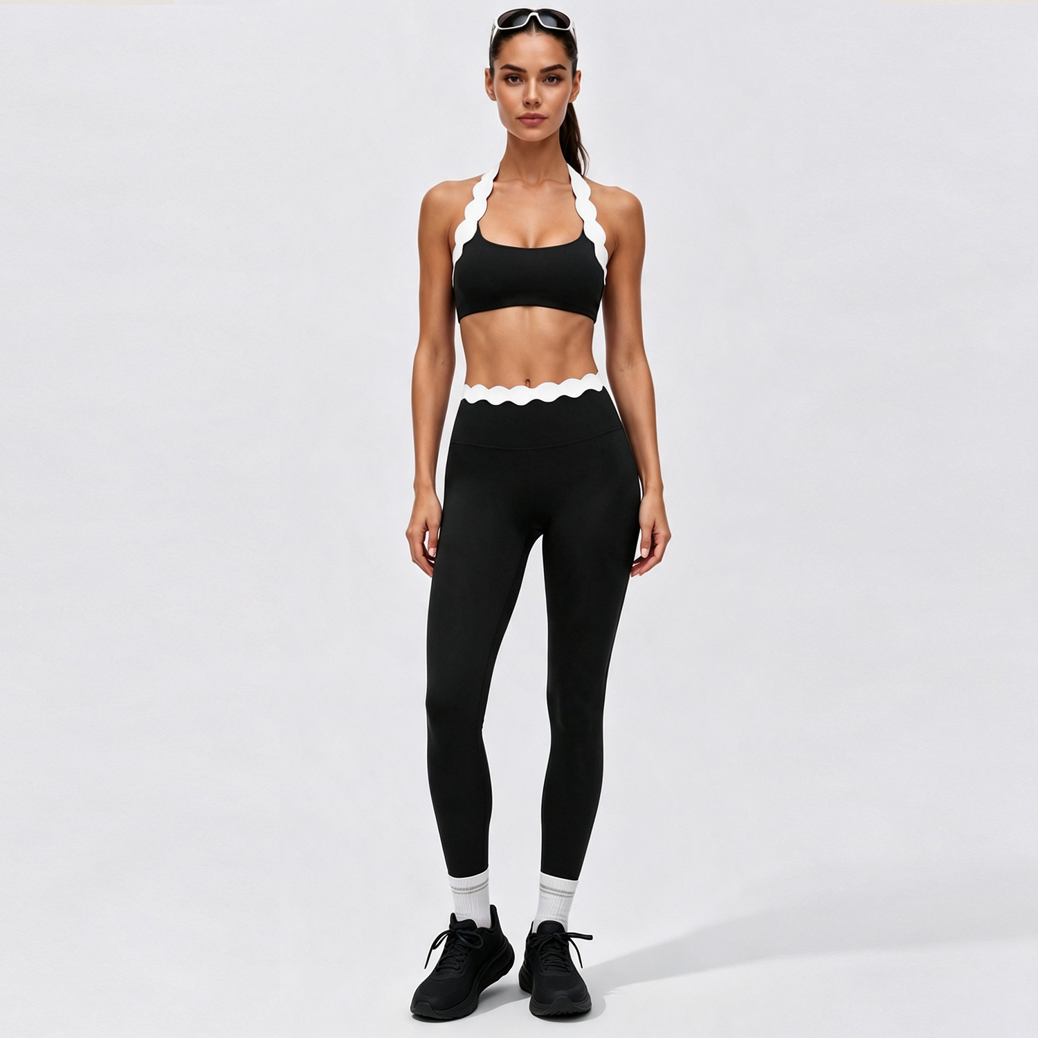 Women 2‑Piece Yoga Outfit Two‑ - đánh giá và giá Lace Bralette Set